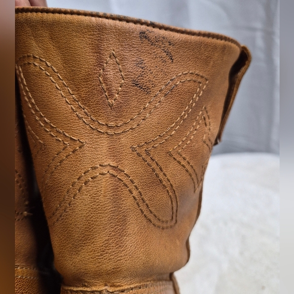Gianni Bini Western Boots Camel Brown Leather Size 10 (Small/Narrow 9.5) READ - Picture 13 of 13